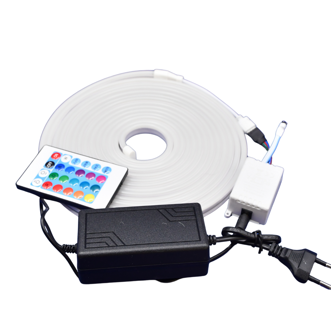 Lumen NeonWave 5m RGB LED Strip Light – Color‑Changing Neon Flex with Controller, Decorative Lighting