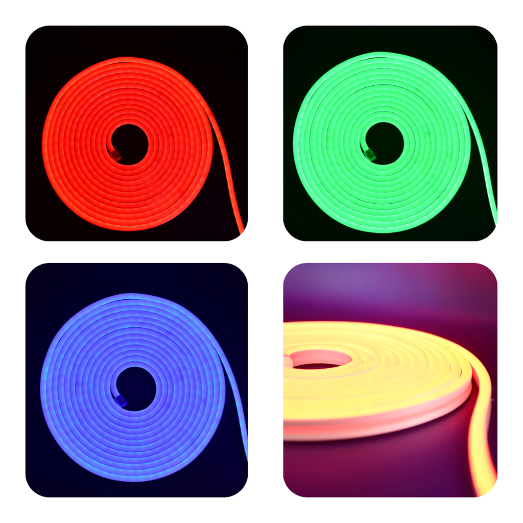 Lumen NeonWave 5m Single Color LED Strip Light – Warm/Cool White, Flexible Neon Accent Light