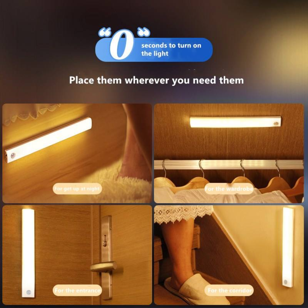 Lumen AutoGlow Motion Sensor LED Closet Light – Wireless & Battery Operated