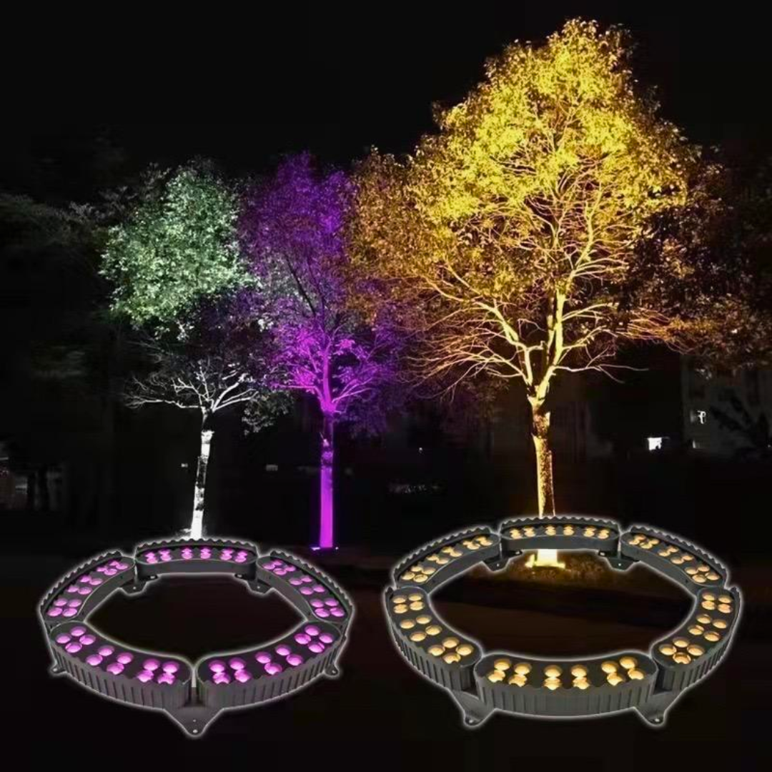 Lumen RGB TreeGlow Outdoor Landscape Light – Weatherproof RGBW LED with DMX Control - (Set of 4)