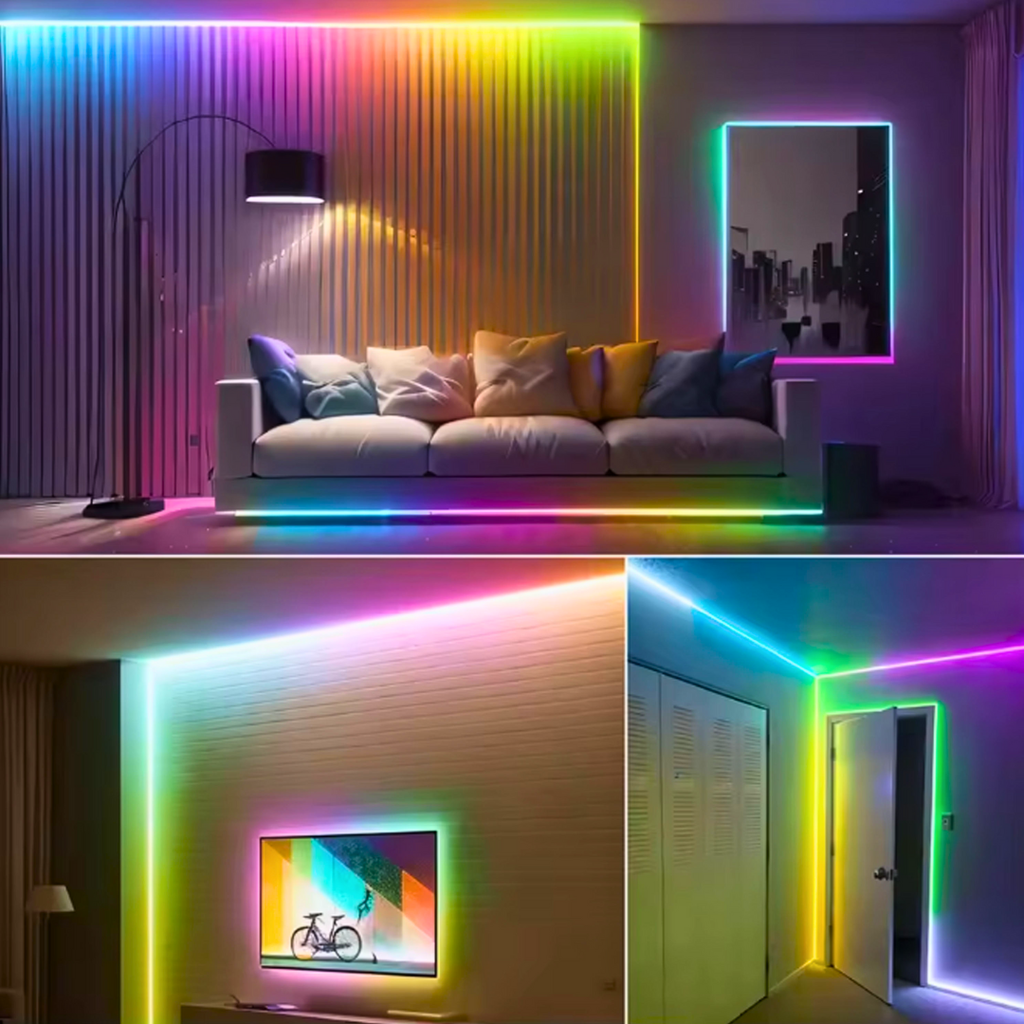 Lumen NeonWave 5m RGB LED Strip Light – Color‑Changing Neon Flex with Controller, Decorative Lighting