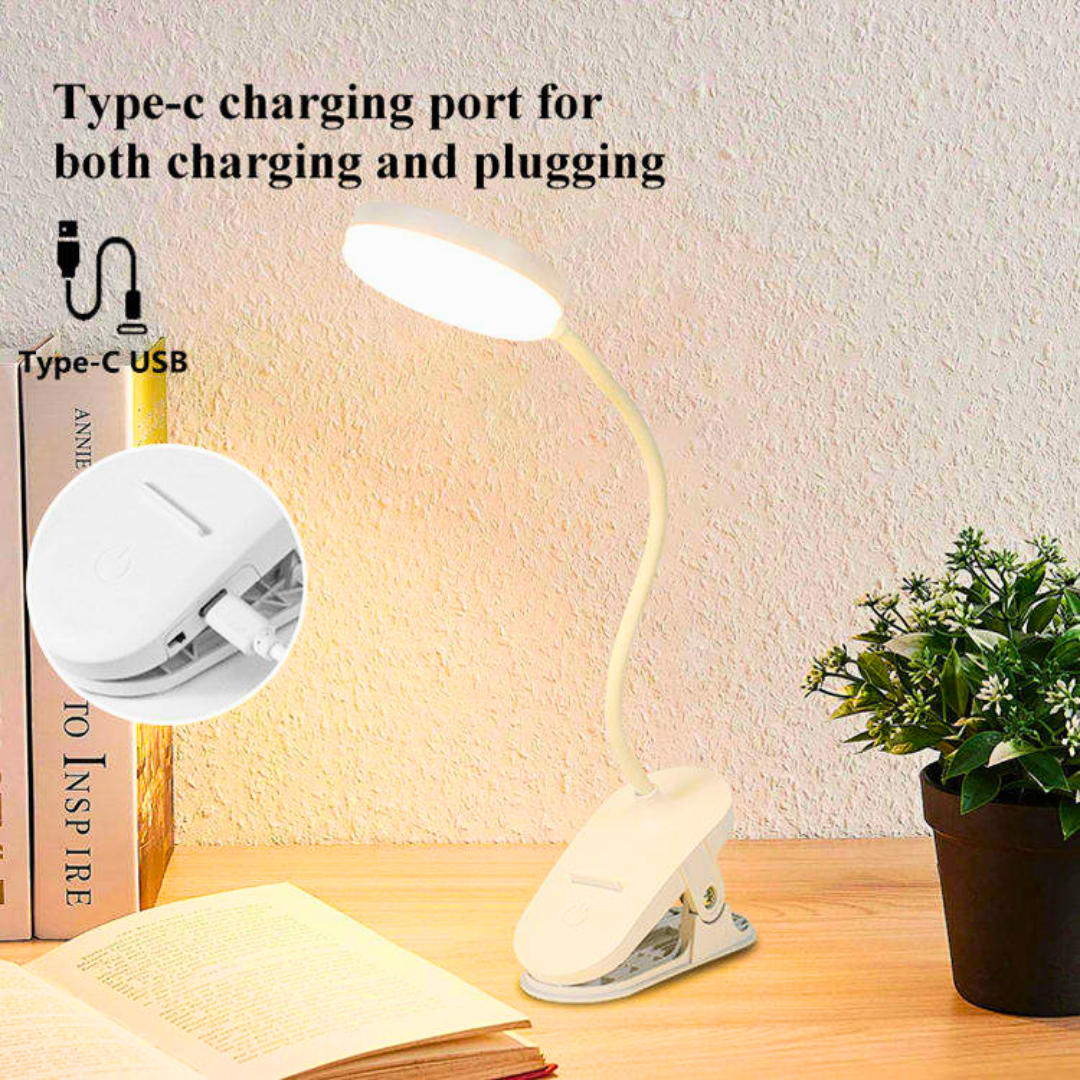 LumenDesk Rechargeable LED Desk Lamp – Dimmable & Eye Protection